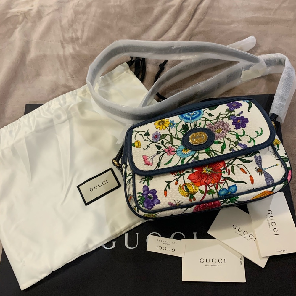 Gucci Floral Crossbody Bag - Multicolor
